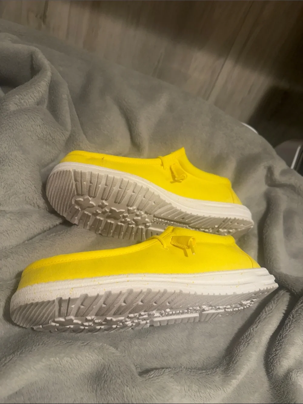 Hey Dude Men's Bright Yellow Slip-On Boat Shoes